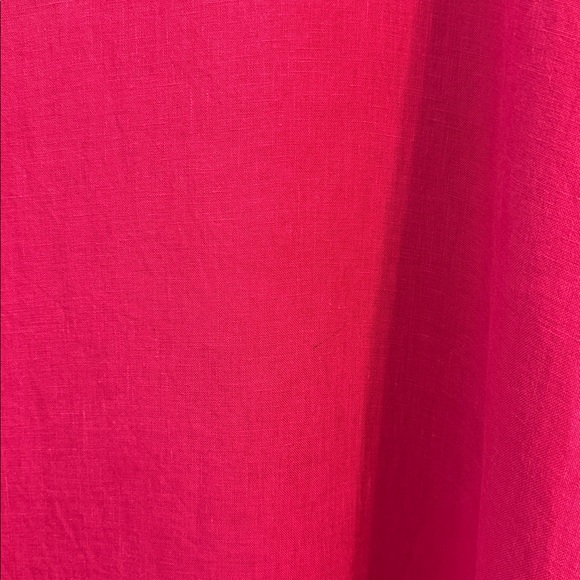 eskandar 100% Linen Long Caftan Fuchsia Pink Dress - Picture 10 of 10
